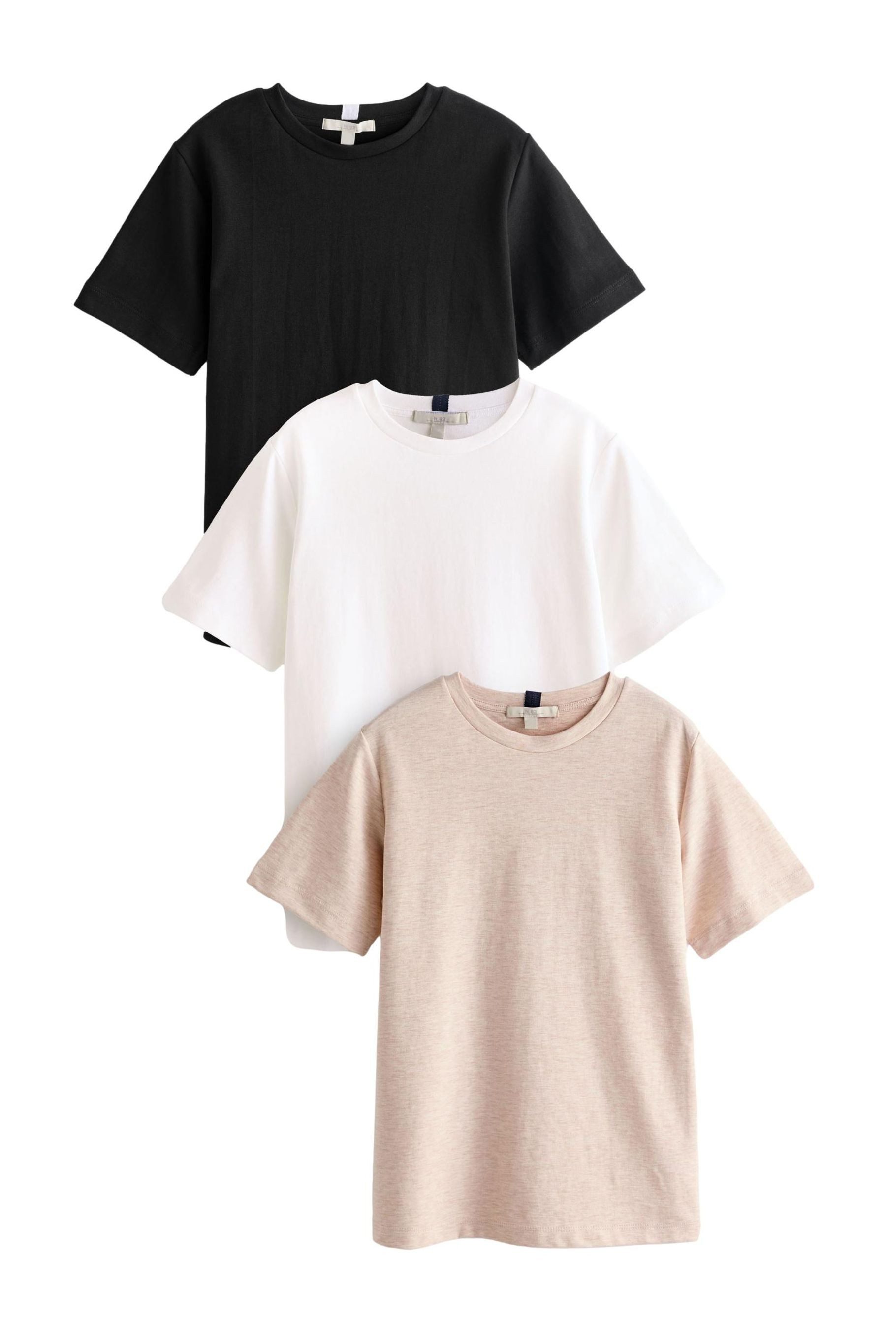 Next T-Shirt Schweres Basic-T-Shirt 100 % Baumwolle, günstig online kaufen