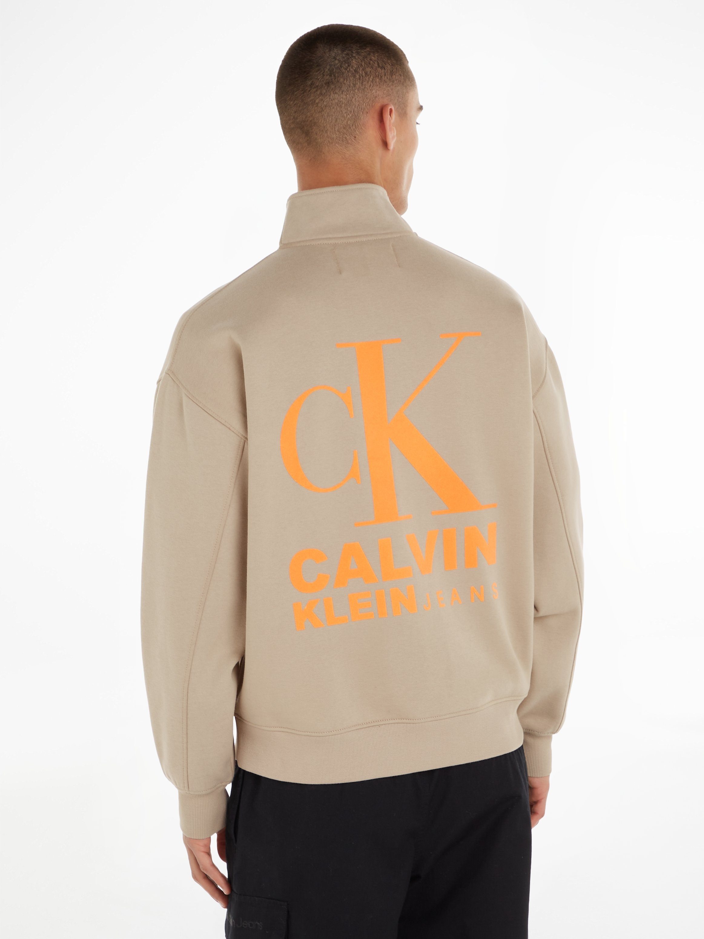 ZIP Klein Calvin LOGO HALF Jeans FLOCK 1978 Sweatshirt