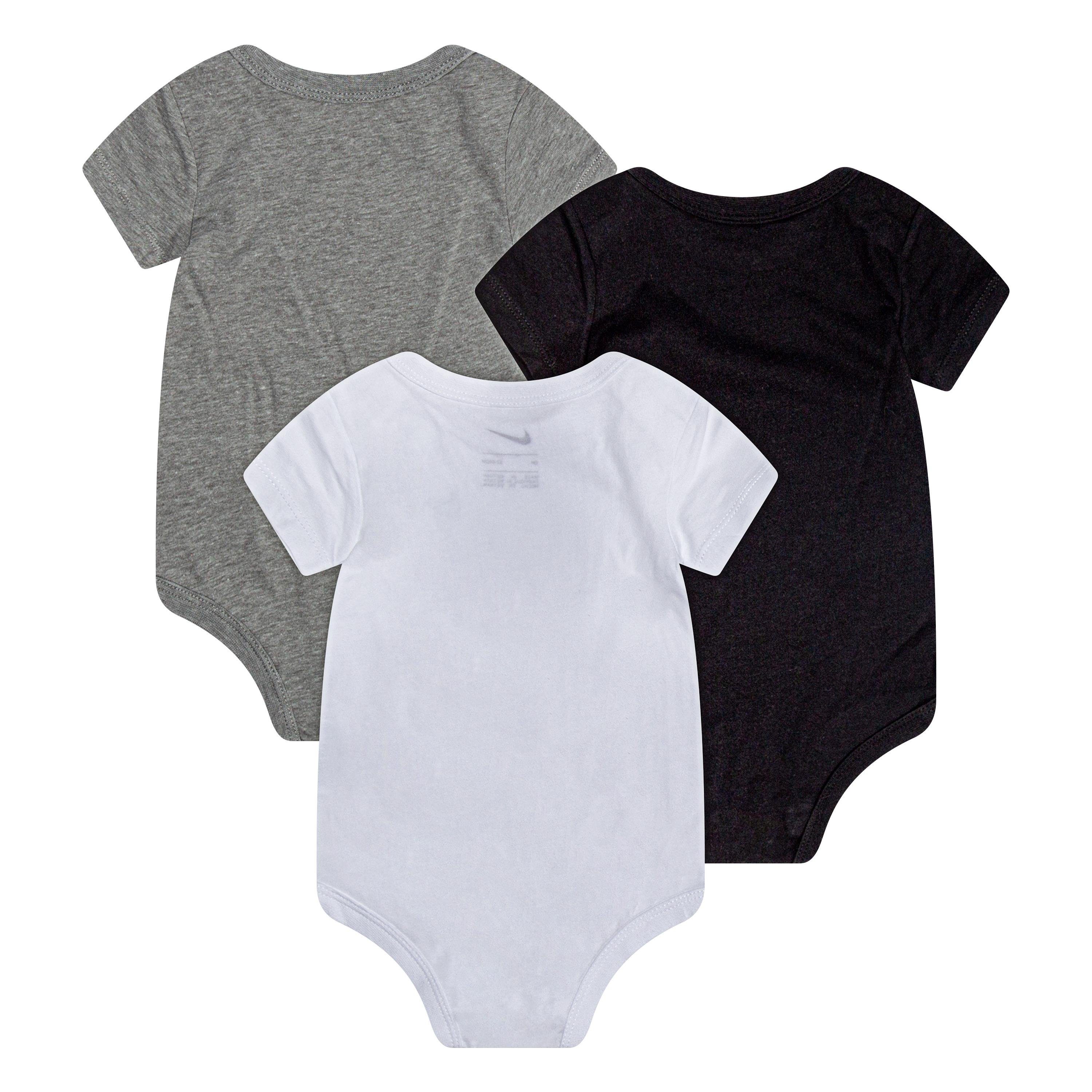 Nike Sportswear Body für Babies (Packung, 3-tlg) für Babys, im 3er-Pack, mit Rundhalsausschnitt, Kurzarm-Design