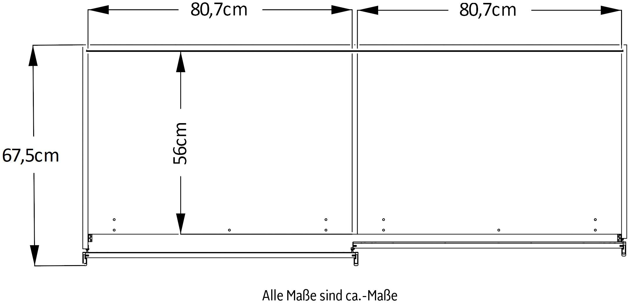 STAUD Schwebetürenschrank Sinfonie Plus vier Mit Weiß Ausstattungsvarianten Dekor Weiß verschiedenen 