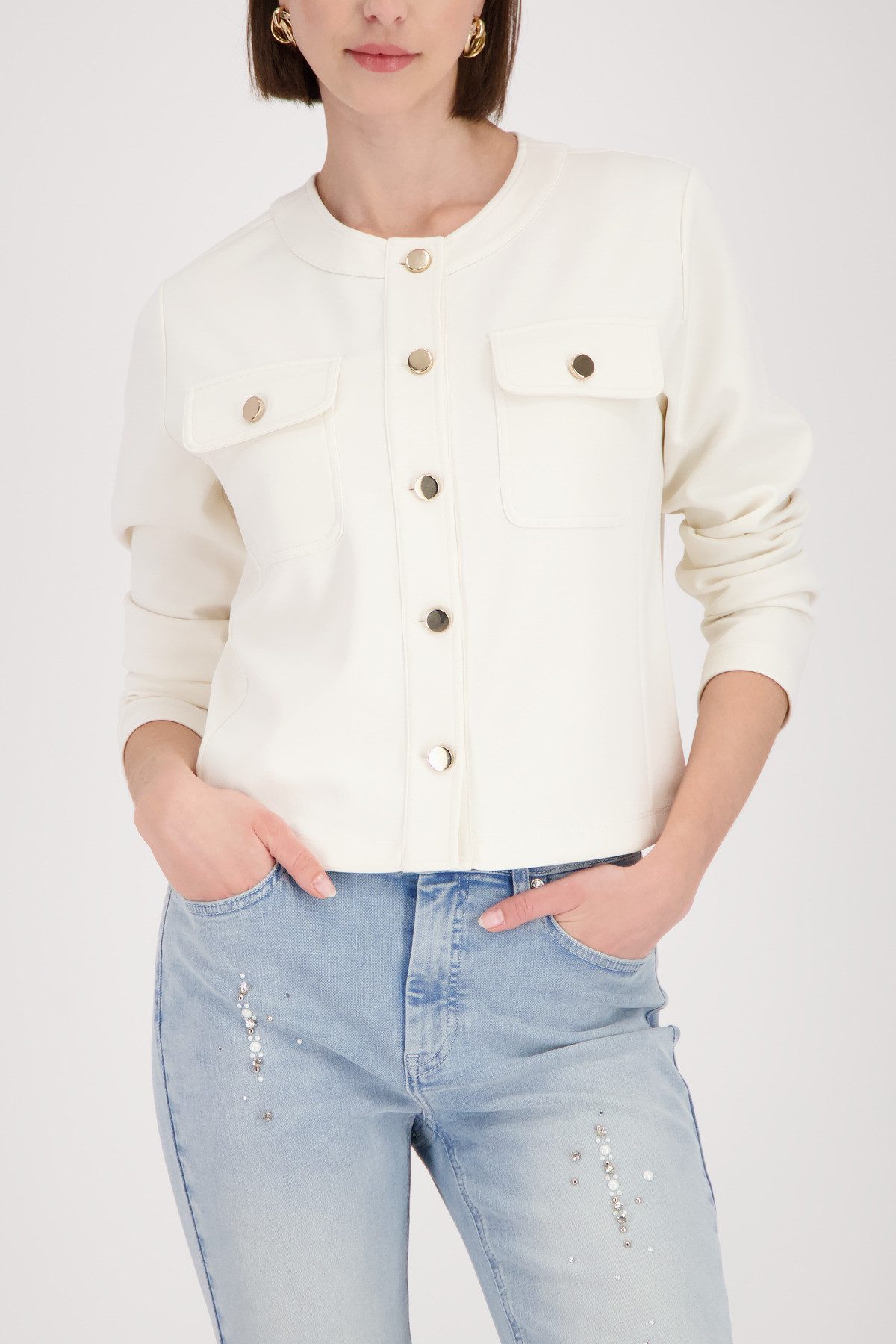 Monari Anorak Sweat Jacke mit Pattentaschen