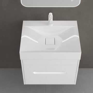 doporro Badmöbel-Set Badschrank Yoga Waschbeckenunterschrank Wandmontage Waschbecken