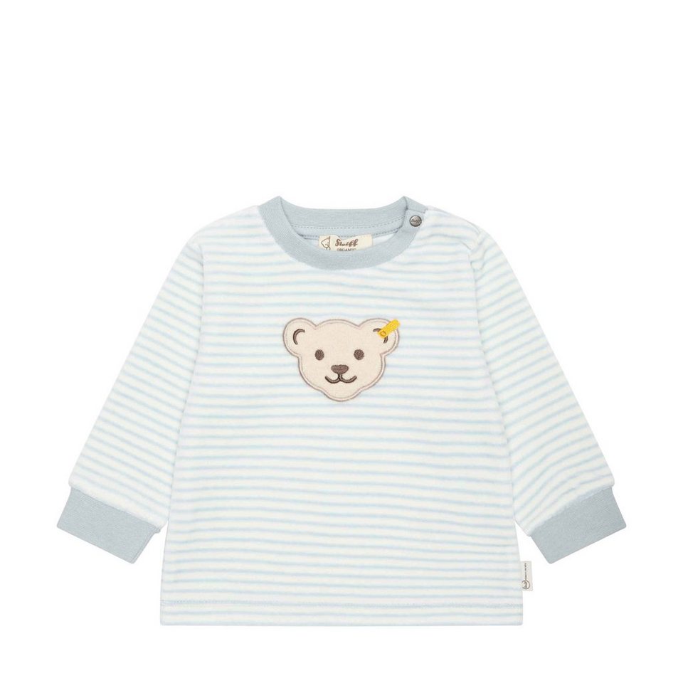 Steiff Sweatshirt Sweatshirt GOTS Baby Wellness lässig mit Teddykopf