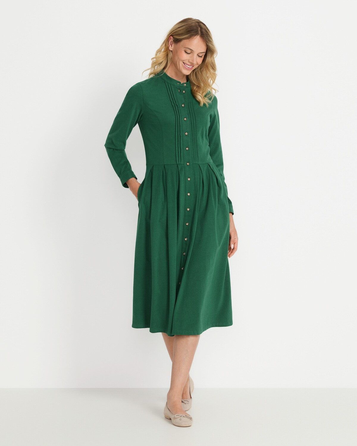 Luis Steindl Jerseykleid Jerseykleid mit Biesen