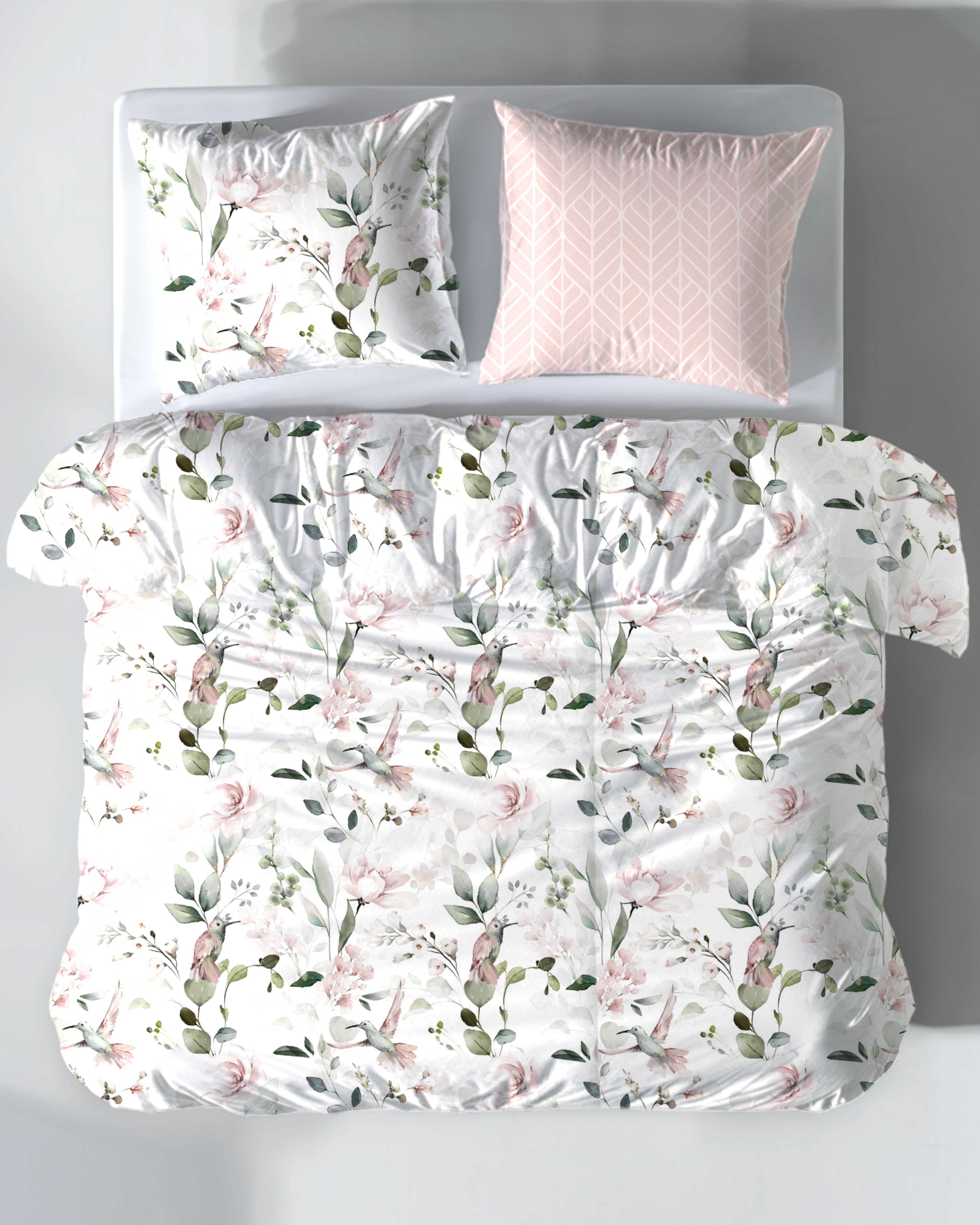 MTOnlinehandel Wendebettwäsche Kolibri & Blumen in günstig online kaufen