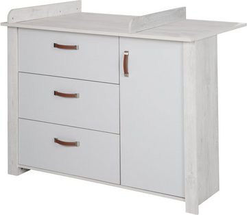 roba® Babyzimmer-Komplettset Mila, (Set, 3-St., Kinderbett, Schrank, Wickelkommode), mit Kinderbett, Schrank und Wickelkommode