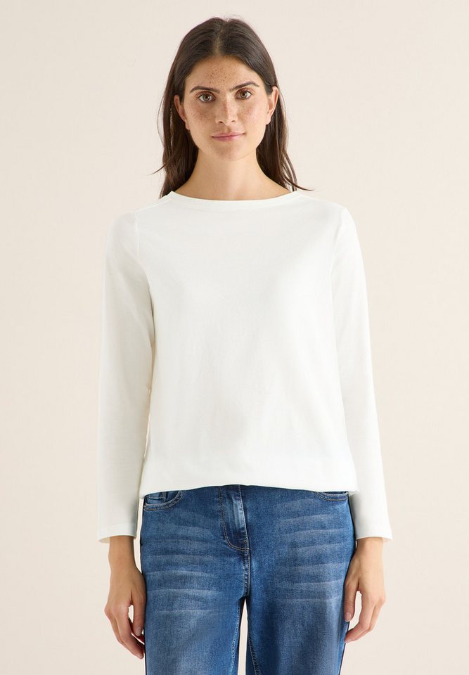 CECIL Langarmshirt aus reiner Baumwolle