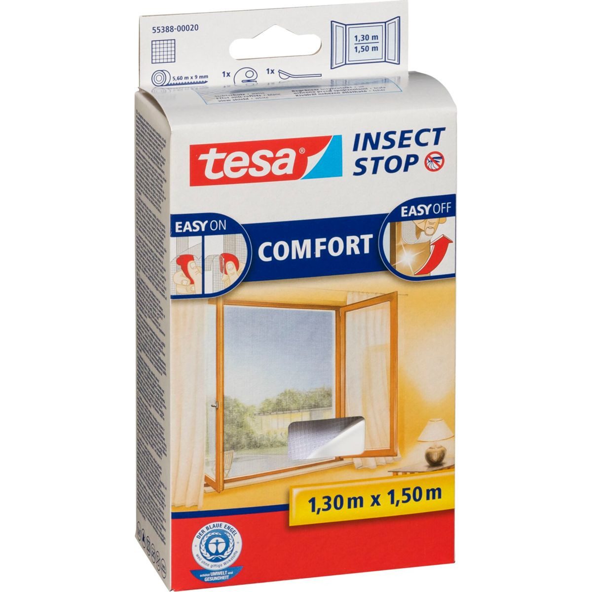 tesa Fliegengitter-Gewebe Fenster 1,3x1,5m 55388