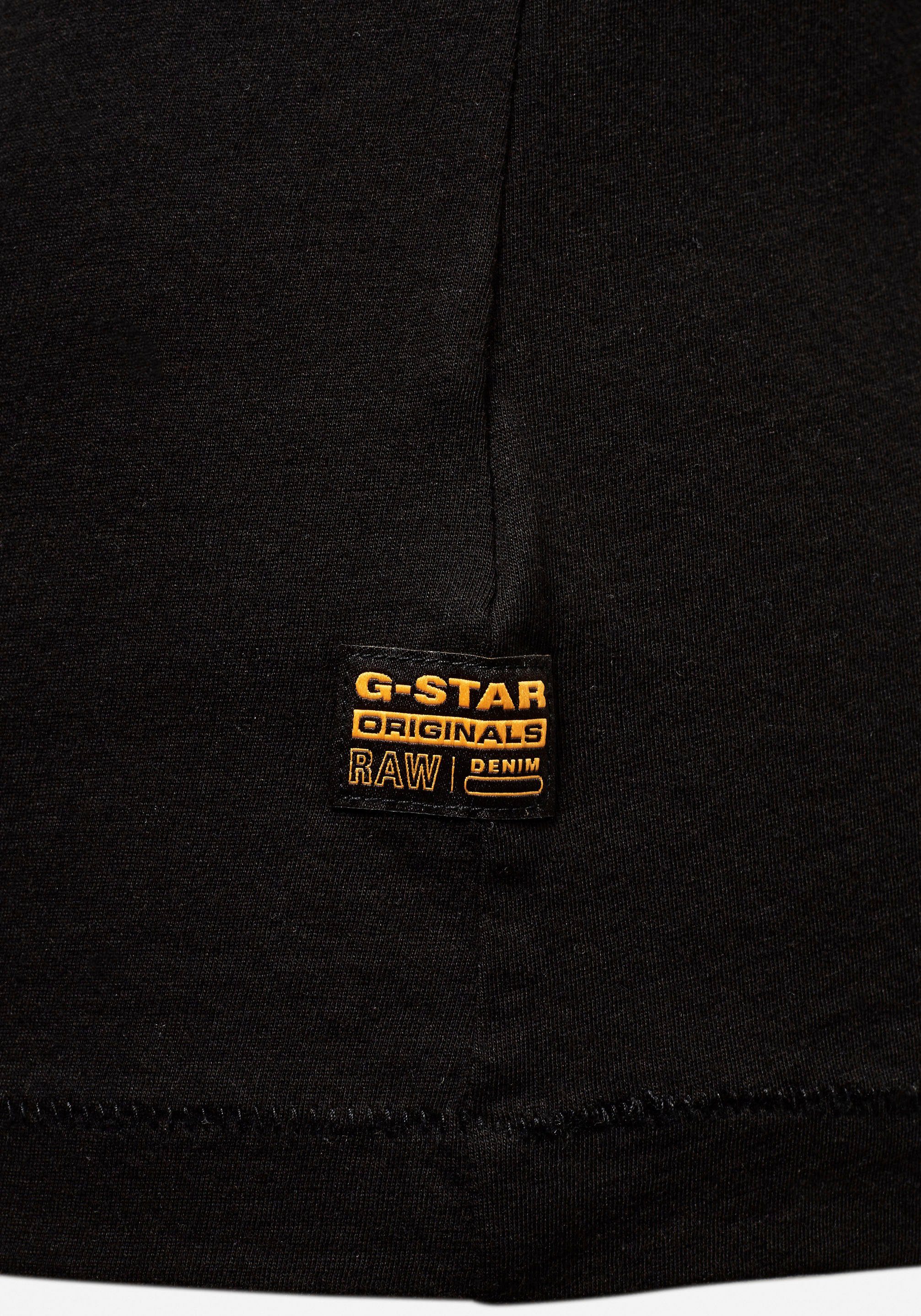 G-Star RAW regular mit Originals label Frontdruck dark black T-Shirt