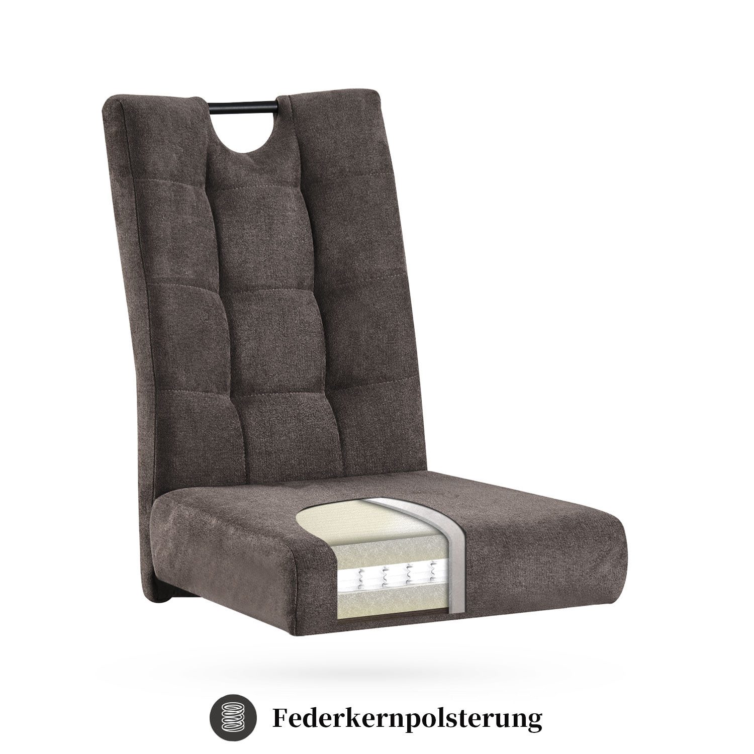 B&D home Freischwinger SOFIA (2er Set, 2 St), kippsicher, mit Federkern