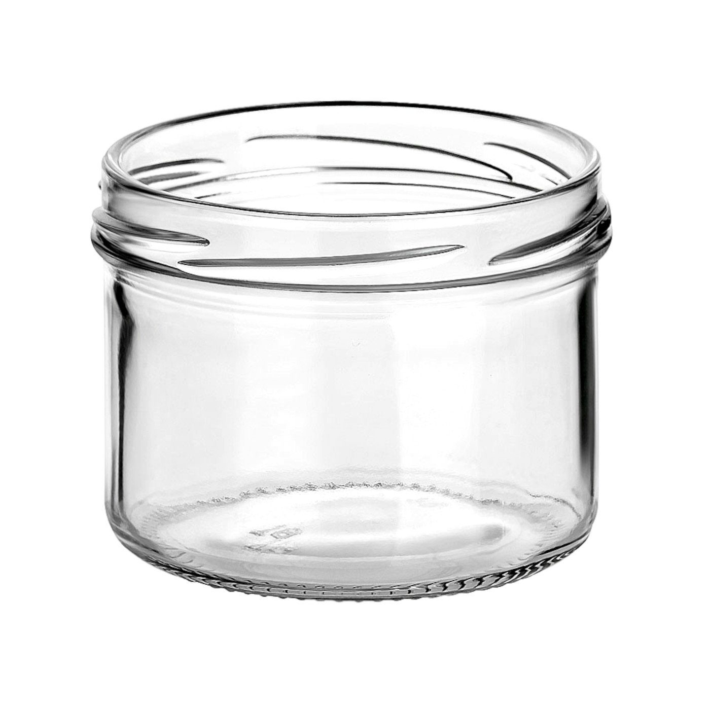 gouveo Einmachglas Vorratsgläser 230 ml rund mit Schraubverschluss TO 82, (24 Stück, Bienenwabe), Gläser für Selbstgemachtes, Marmelade, Wurst – Bild 2 von 3
