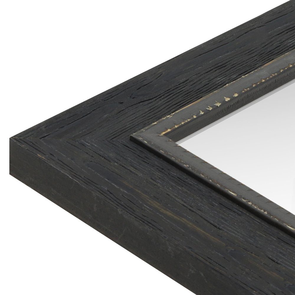 WANDStyle Wandspiegel H690, Stil aus im Massivholz Vintage Schwarz