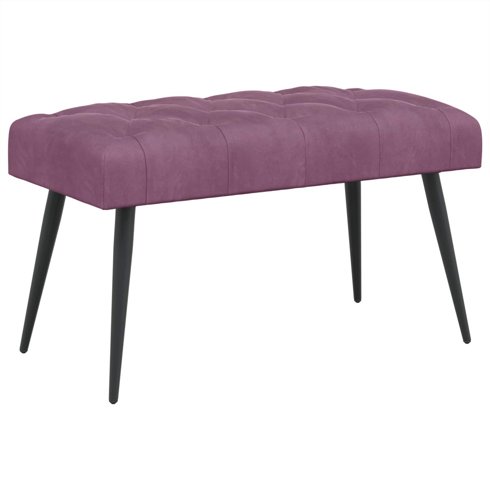 vidaXL Sitzbank Bank mit Knopfheftung Lila 80 x 40 x 46 cm Samt (1-St)