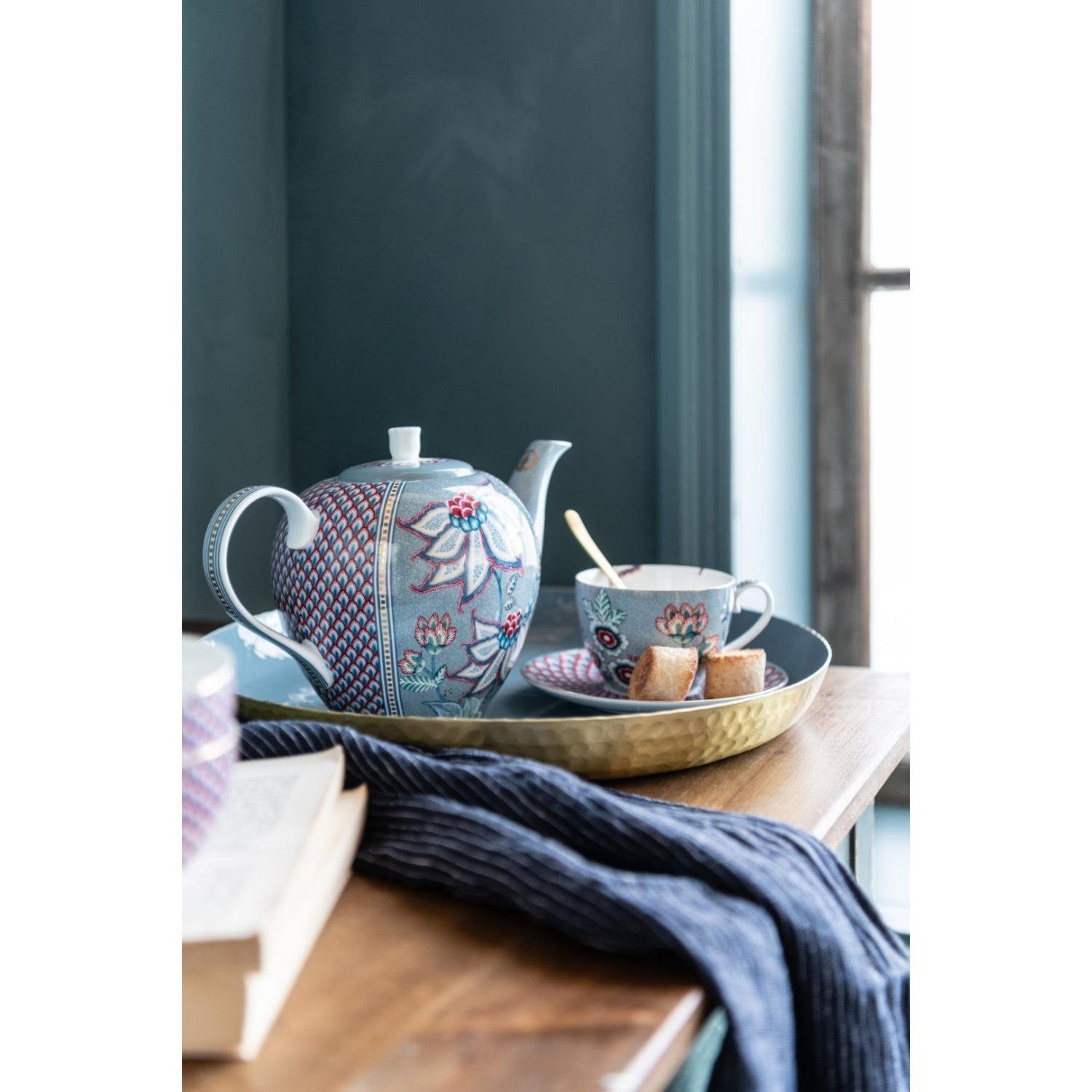 PiP Studio Frühstücksteller Dessertteller Flower Festival Hellblau (17 cm)