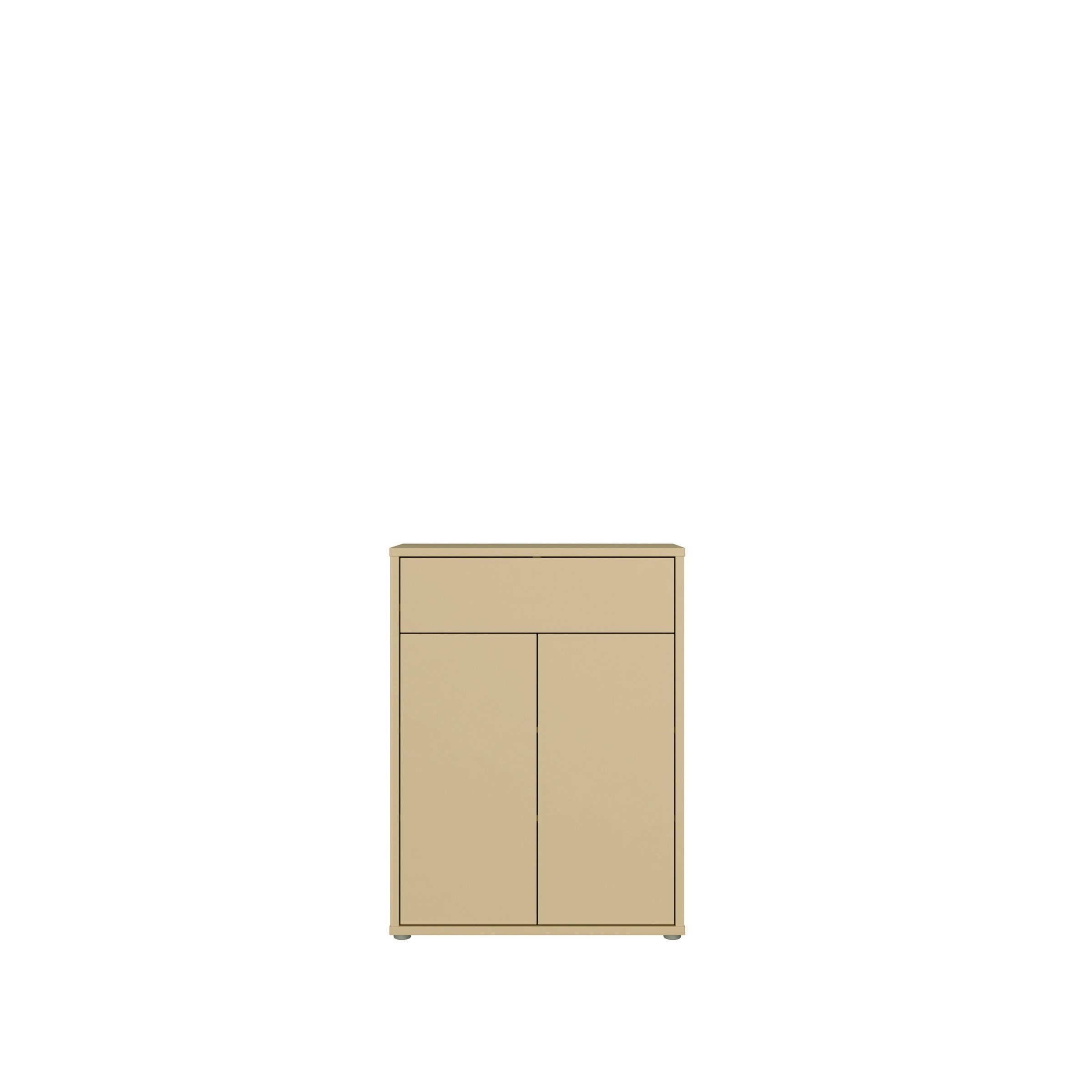 PREISBRECHER Schuhkommode ALICE SPRINGS, in Buttergelb - 74,5x99,1x34,9cm (BxHxT)