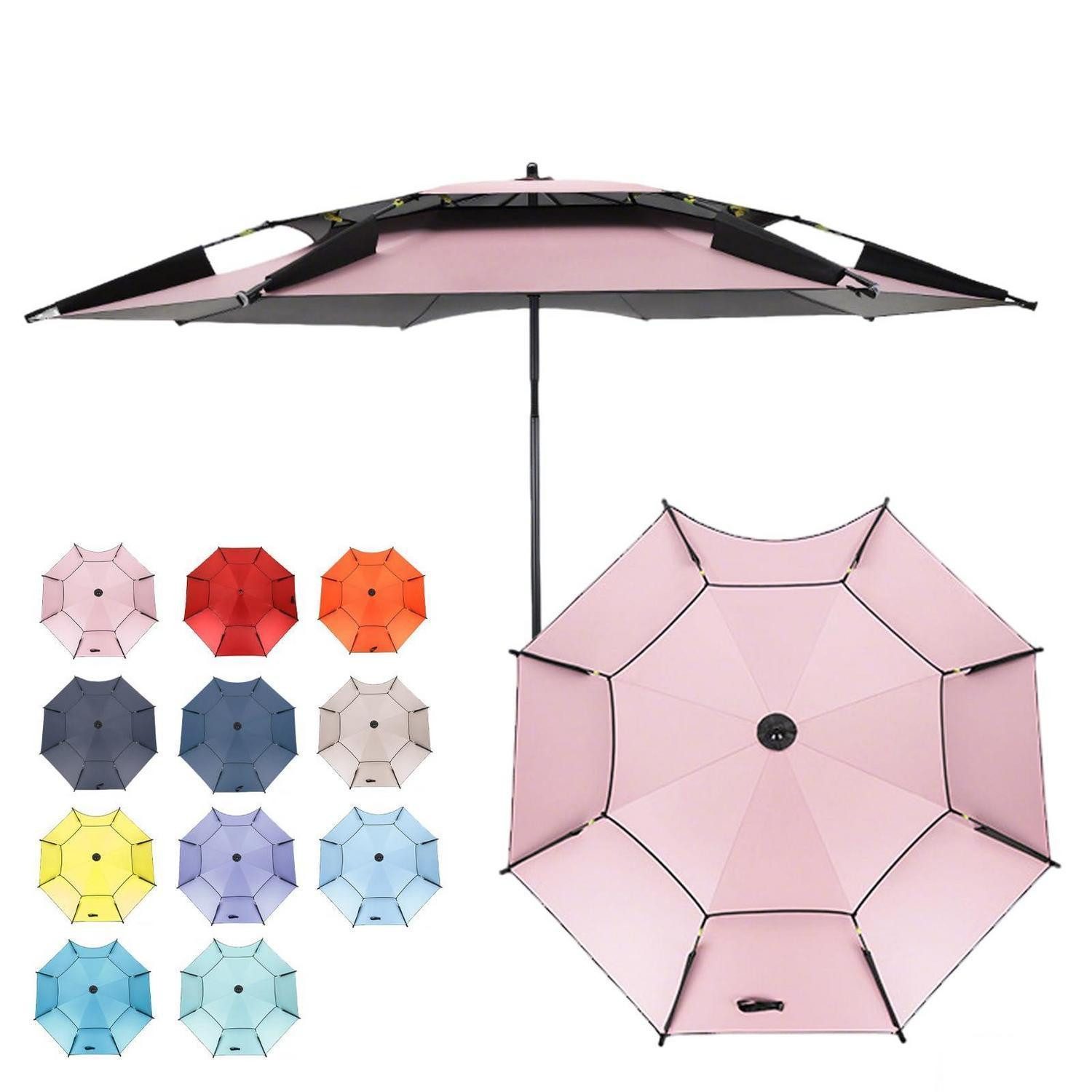 LuxusKollektion Sonnenschirm Strandschirm Rosa 200cm Windfest UV-Schutz