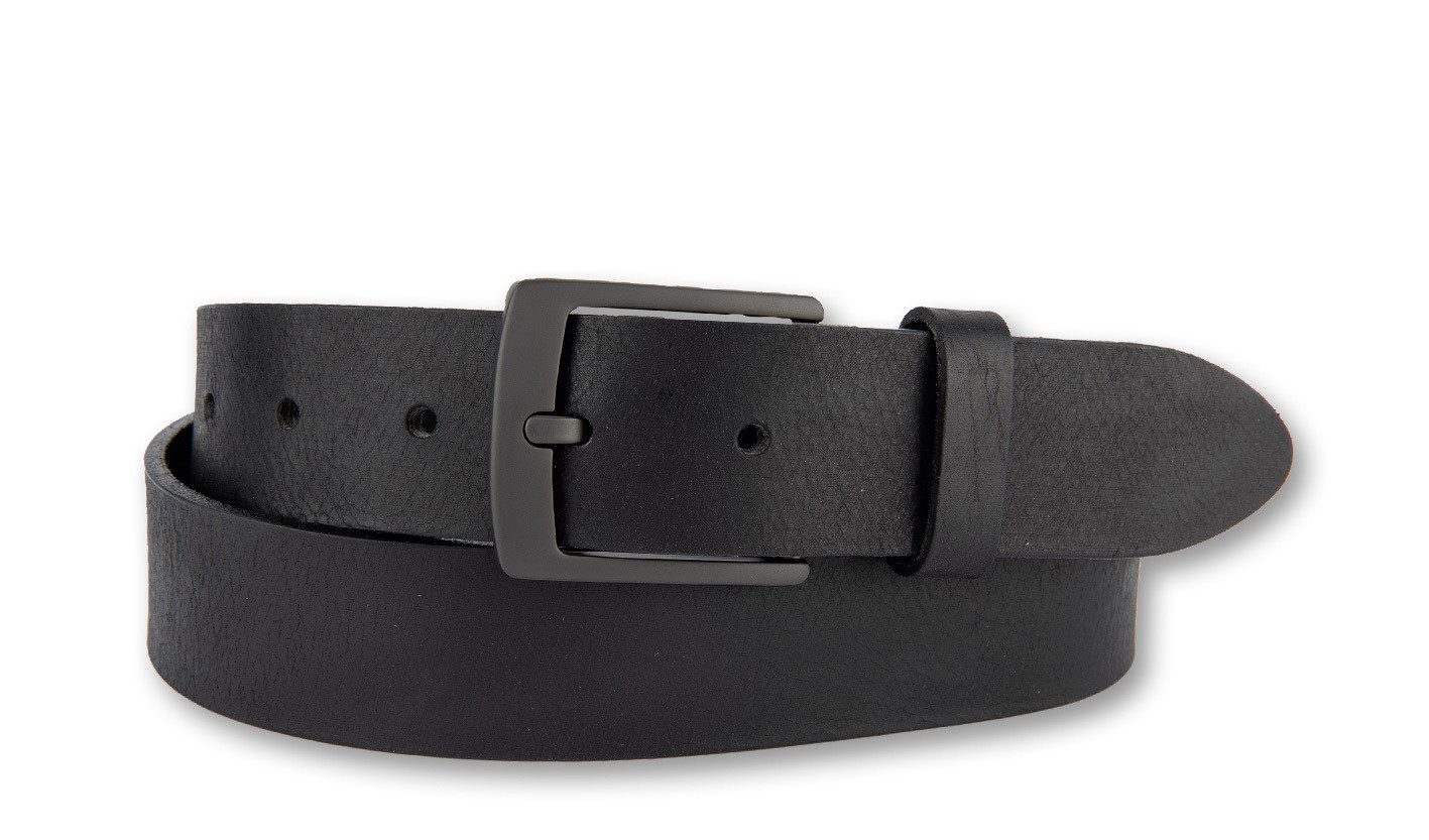 Ledergürtel Jeansgürtel aus Büffelleder mit edler Anthrazitschließe