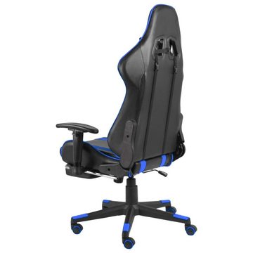 furnicato Gaming-Stuhl mit Fußstütze Drehbar Blau PVC (1 St)