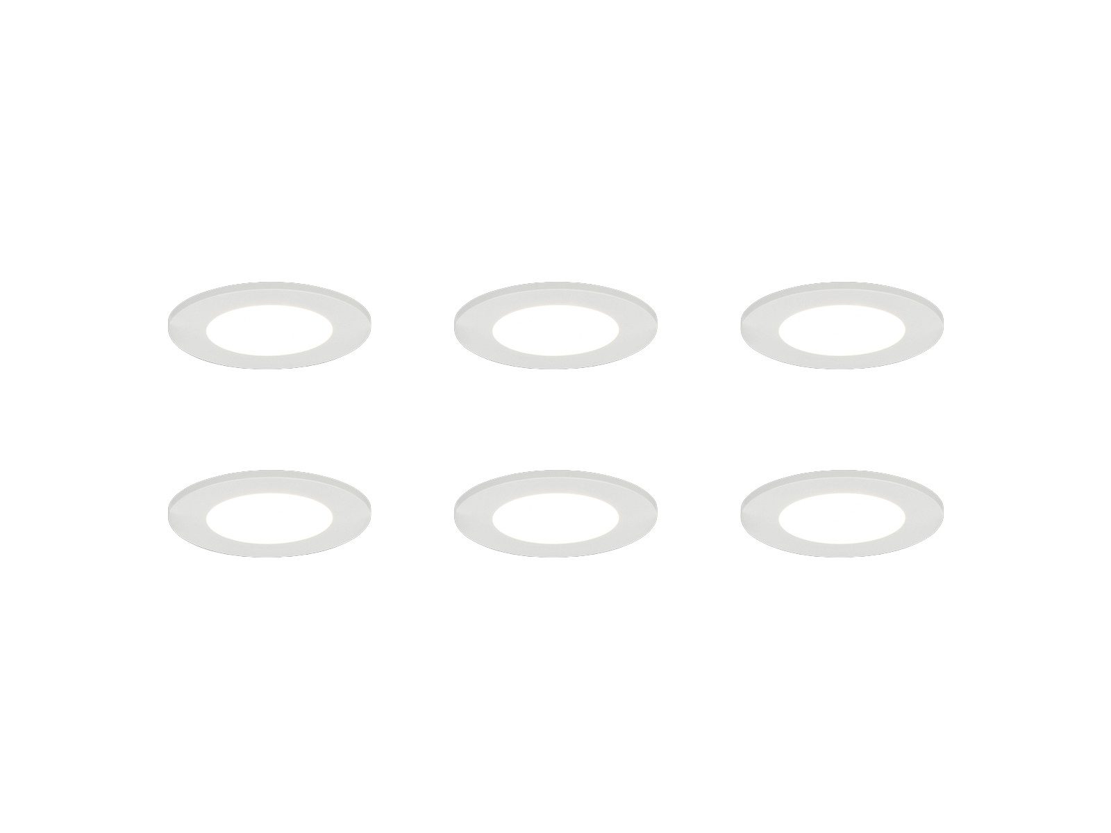 TRIO Leuchten LED Einbaustrahler flache Einbautiefe 230V ohne Trafo 8,5cm, Dimmbar, LED fest integriert, Warmweiß, Neutralweiß, Decken-Einbaustrahler flach-e Einbautiefe