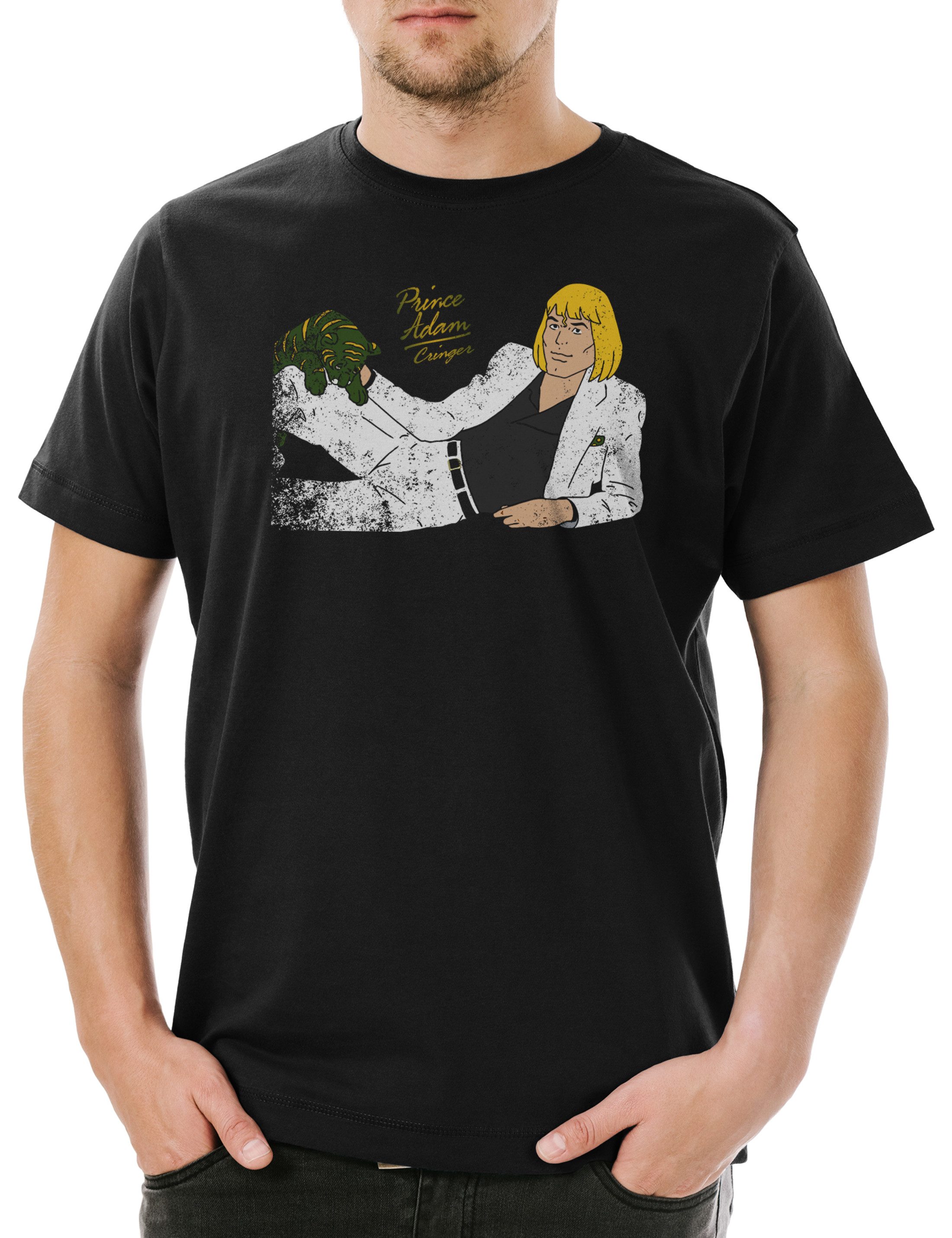 Print-Shirt Universe Thriller Herren T-Shirt He Comic Retro Eighties Man Sword