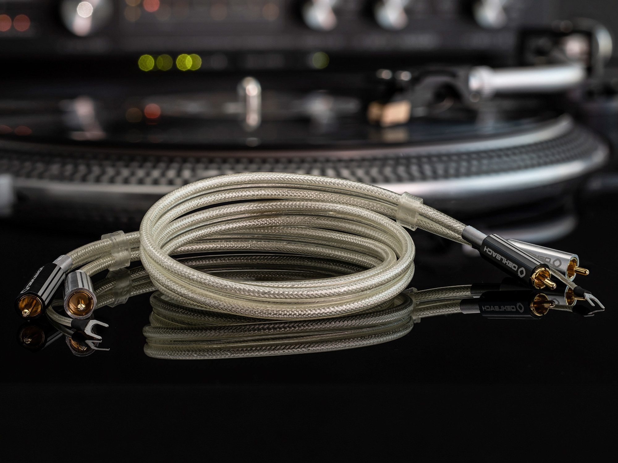 OEHLBACH Silver Express Plus Phono Audio-Cinchkabel inklusive Masseleitung Audio-Kabel, 2 x Cinch mit Masse, 2 x Cinch mit Masse (200 cm), Flexibel, Hochwertiges Kupfer