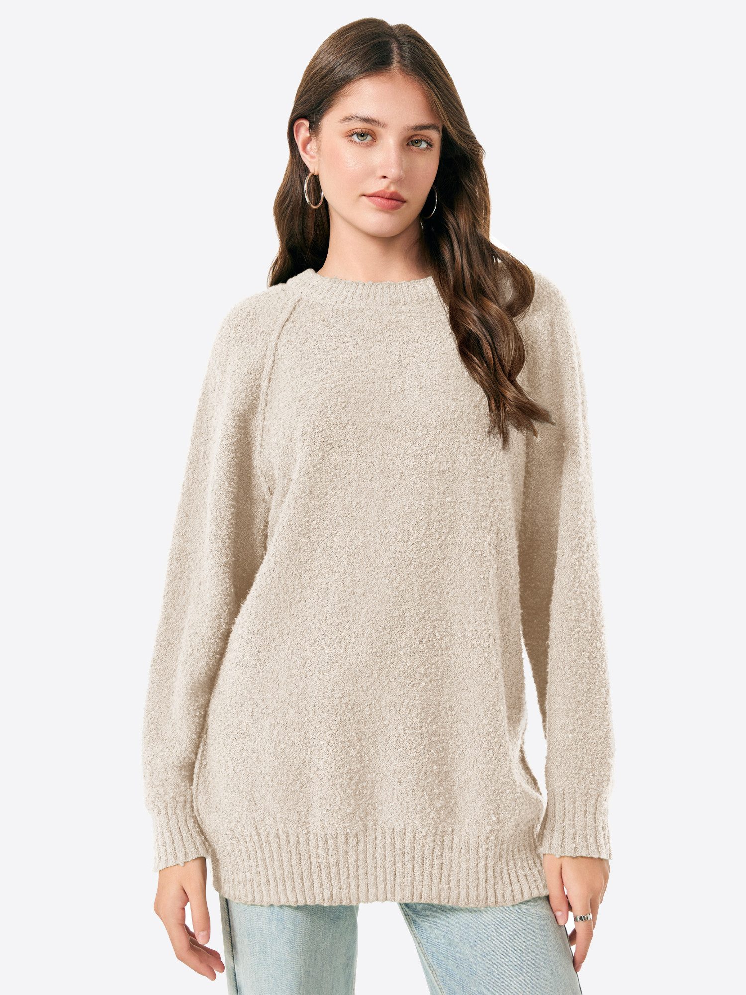 Imily Bela Sweater Damen Oversize Fleecepullover (Packung, 1-tlg., 1per-Pac günstig online kaufen