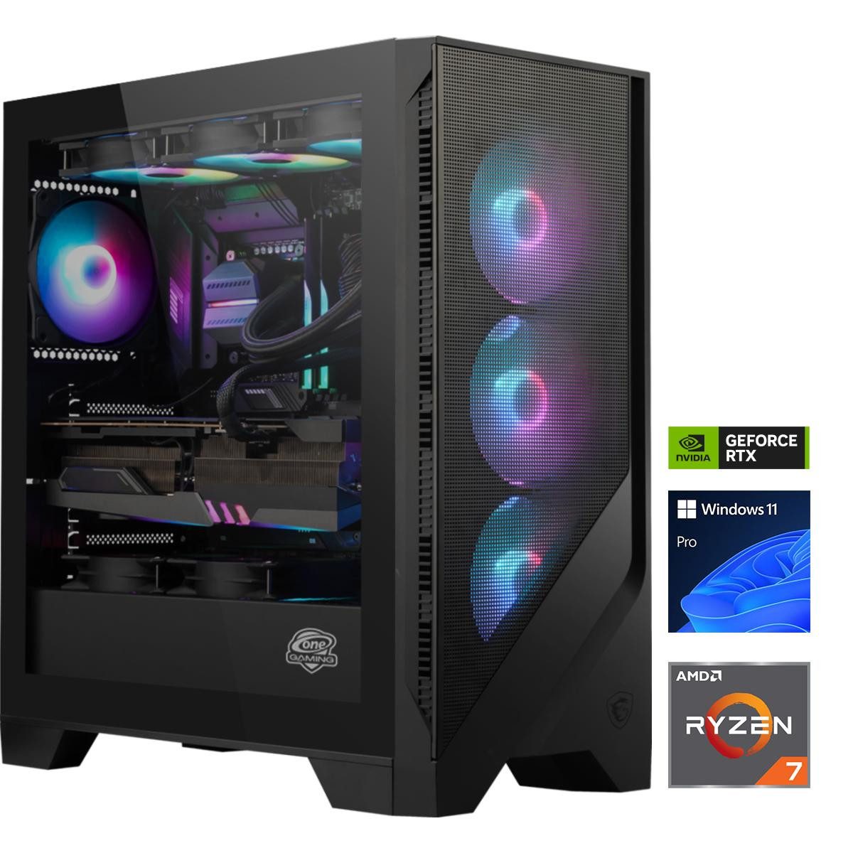 ONE GAMING MP NEXT LEVEL PC Gaming-PC (AMD Ryzen 7 7800X3D, GeForce RTX 5070 Ti, 32 GB RAM, 512 GB SSD, Luftkühlung)