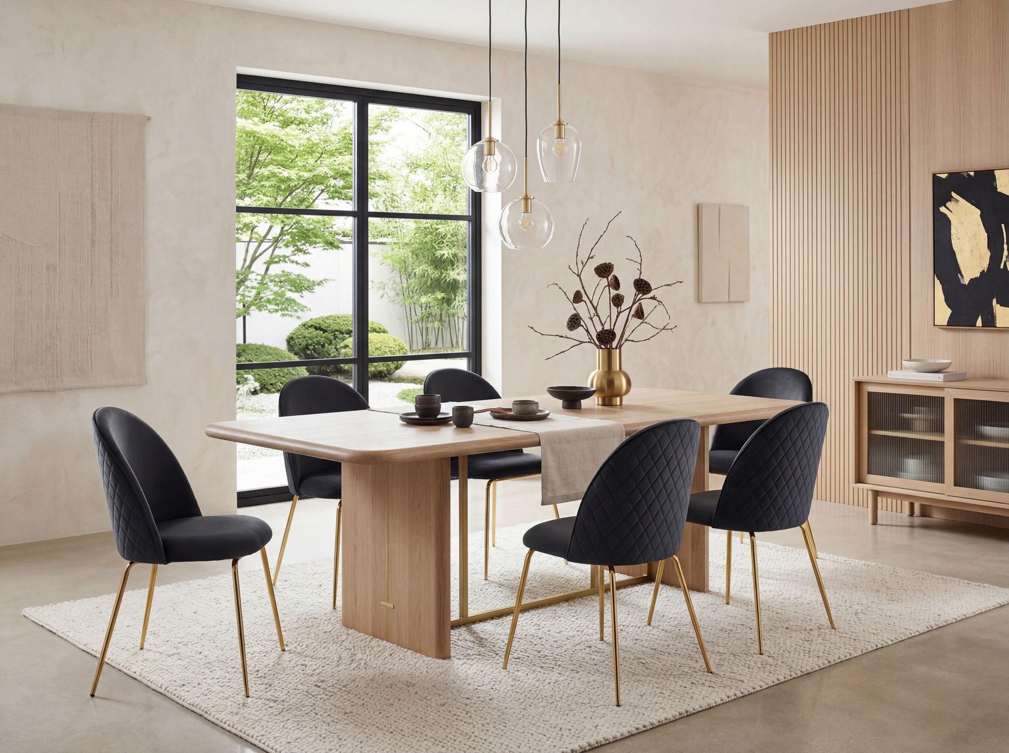 FINEBUY Esszimmerstuhl Esszimmerstühle 2er Set Schwarz Samt goldene Beine (2er Set Samt Schwarz Gepolstert mit Metallbeine), Küchenstuhl Skandinavisch, Schalenstuhl Modern
