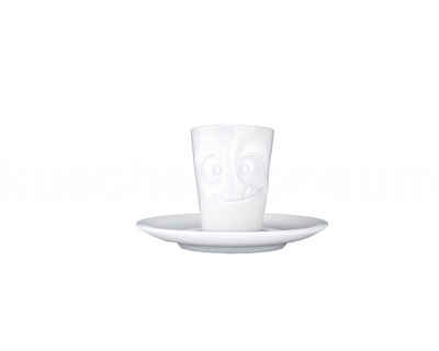 FIFTYEIGHT PRODUCTS Espressotasse TV Tasse Espresso Mug 14 lecker weiß mit Henkel, TV Tasse Espresso Mug 14 lecker weiß mit Henkel