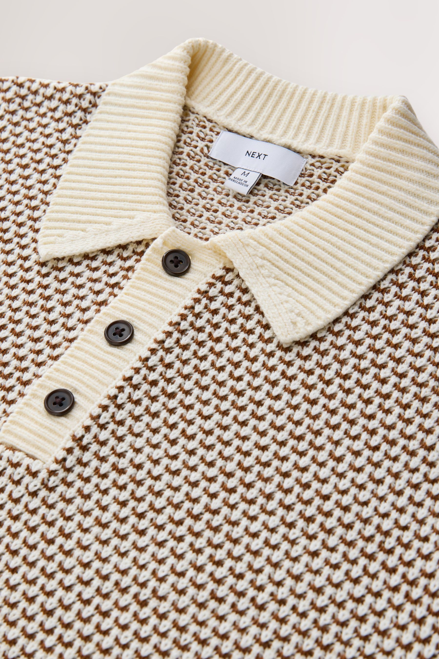 Next T-Shirt Gestricktes T-Shirt mit Streifen im Relaxed Fit (1-tlg) günstig online kaufen