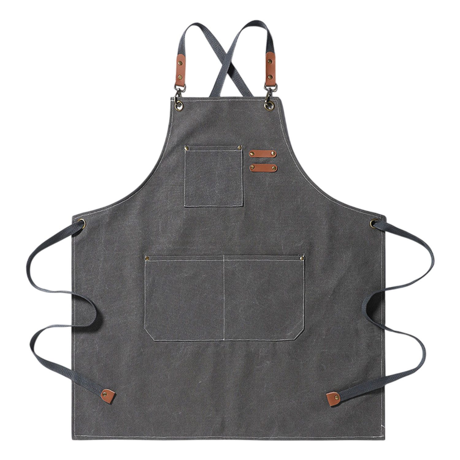 Refttenw Kochschürze Kochschürze Schürze,Grillschürze werkenschürze,mit 2 Taschen