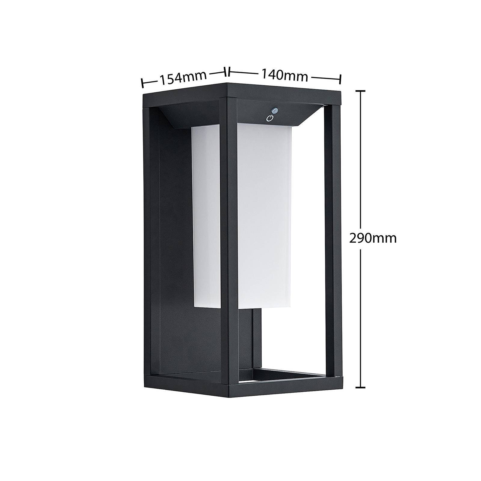 Lucande Außen-Wandleuchte Eliel, LED, Metall, Schwarz warmweiß IP54, LED - 2,2 W gesamt, warmweiß