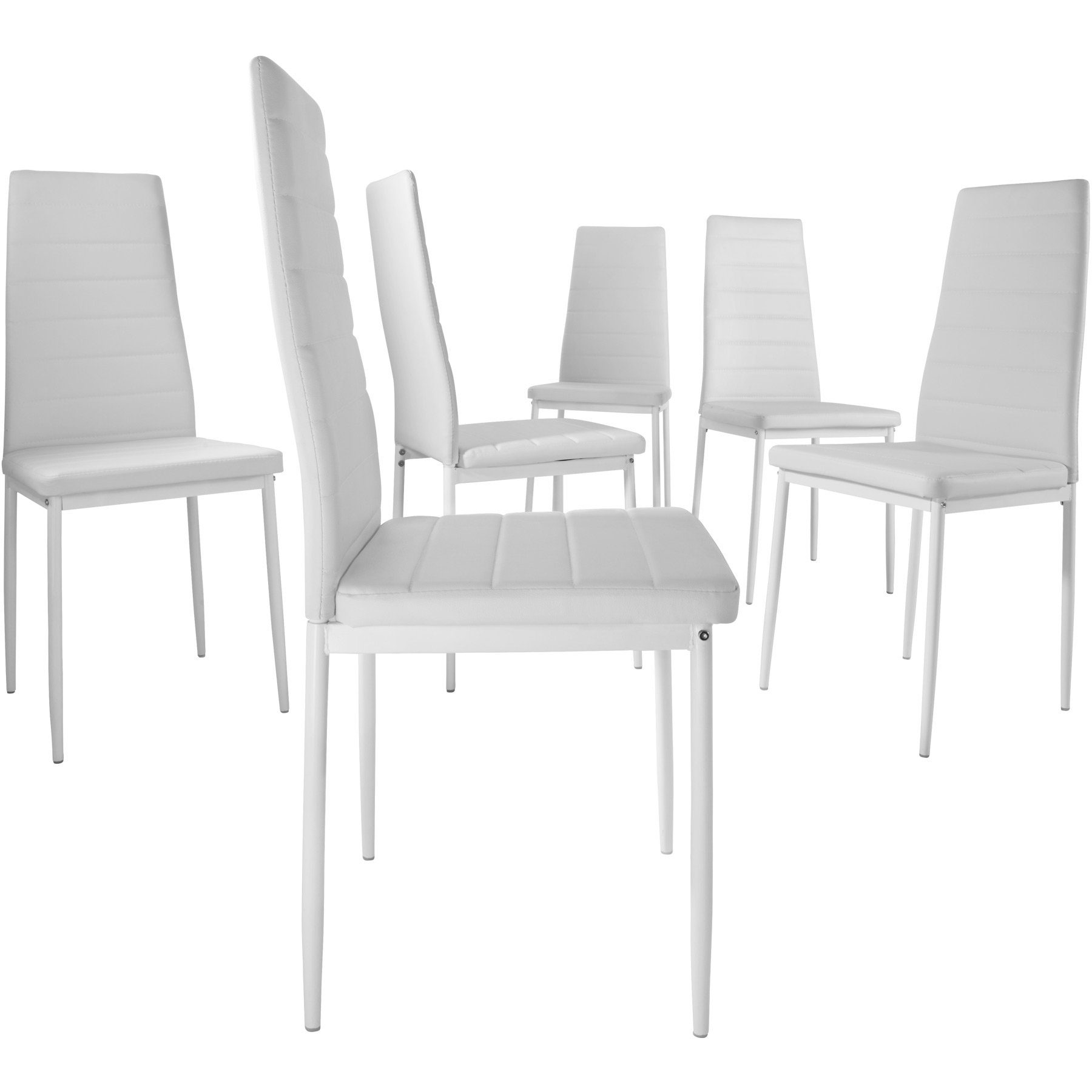 tectake Sitzgruppe Brandenburg, | 7-tlg), (Set, zu leicht weiß reinigen weiß