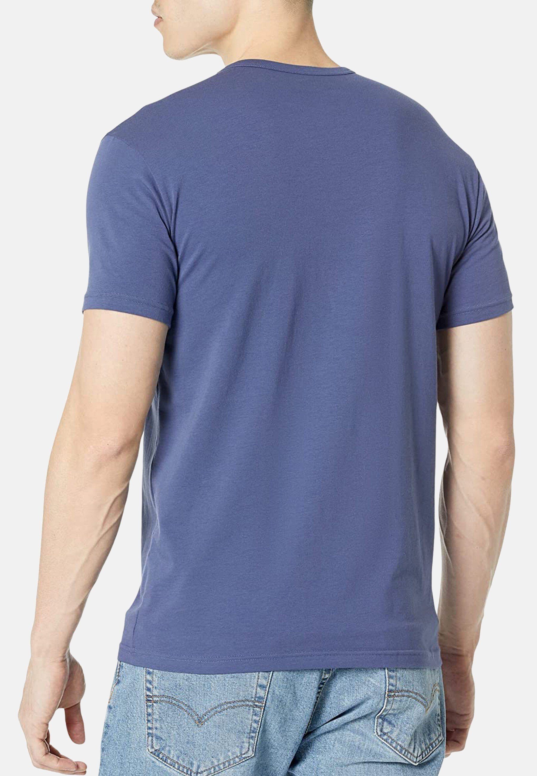 Emporio Armani T-Shirt Shirt Basic-T-Shirt im denim (2-tlg) / marine 50936 mit 2-Pack