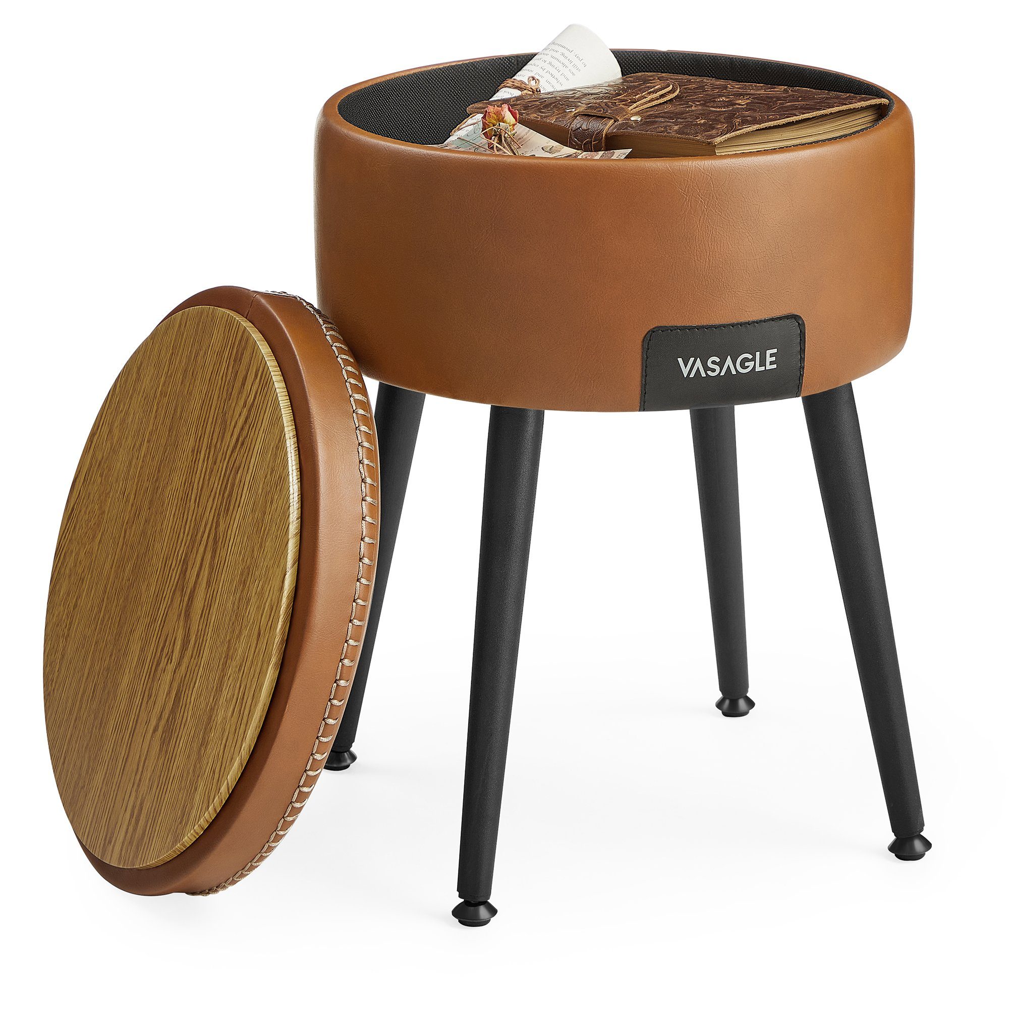 VASAGLE Sitzhocker (1 St), Stauraum, Kunstleder, günstig online kaufen
