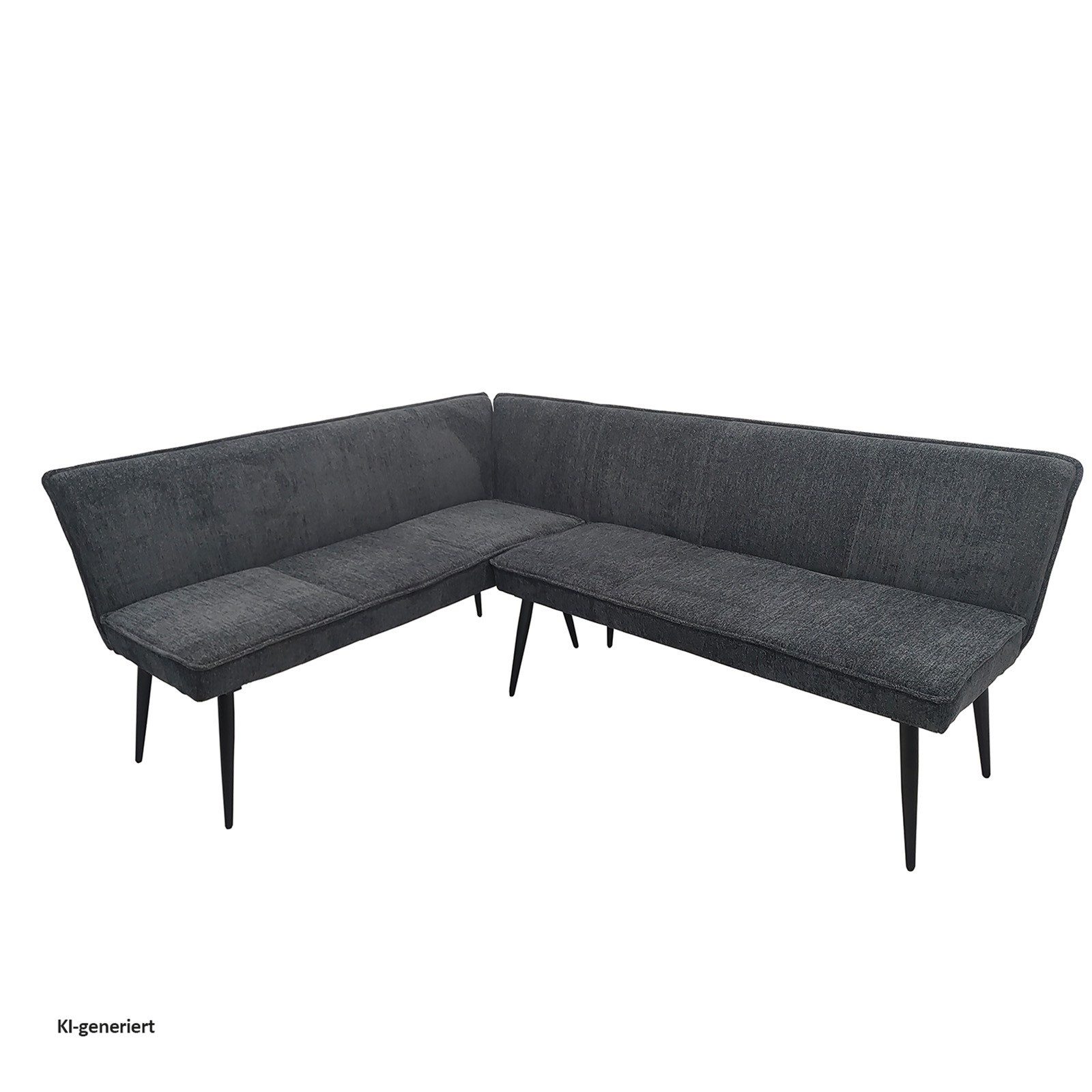 HTI-Living Polsterbank Eckbank 154 x 195 cm Anthrazit (Stück, 1-St., 1 Eckbank), Sitzbank Polsterbank