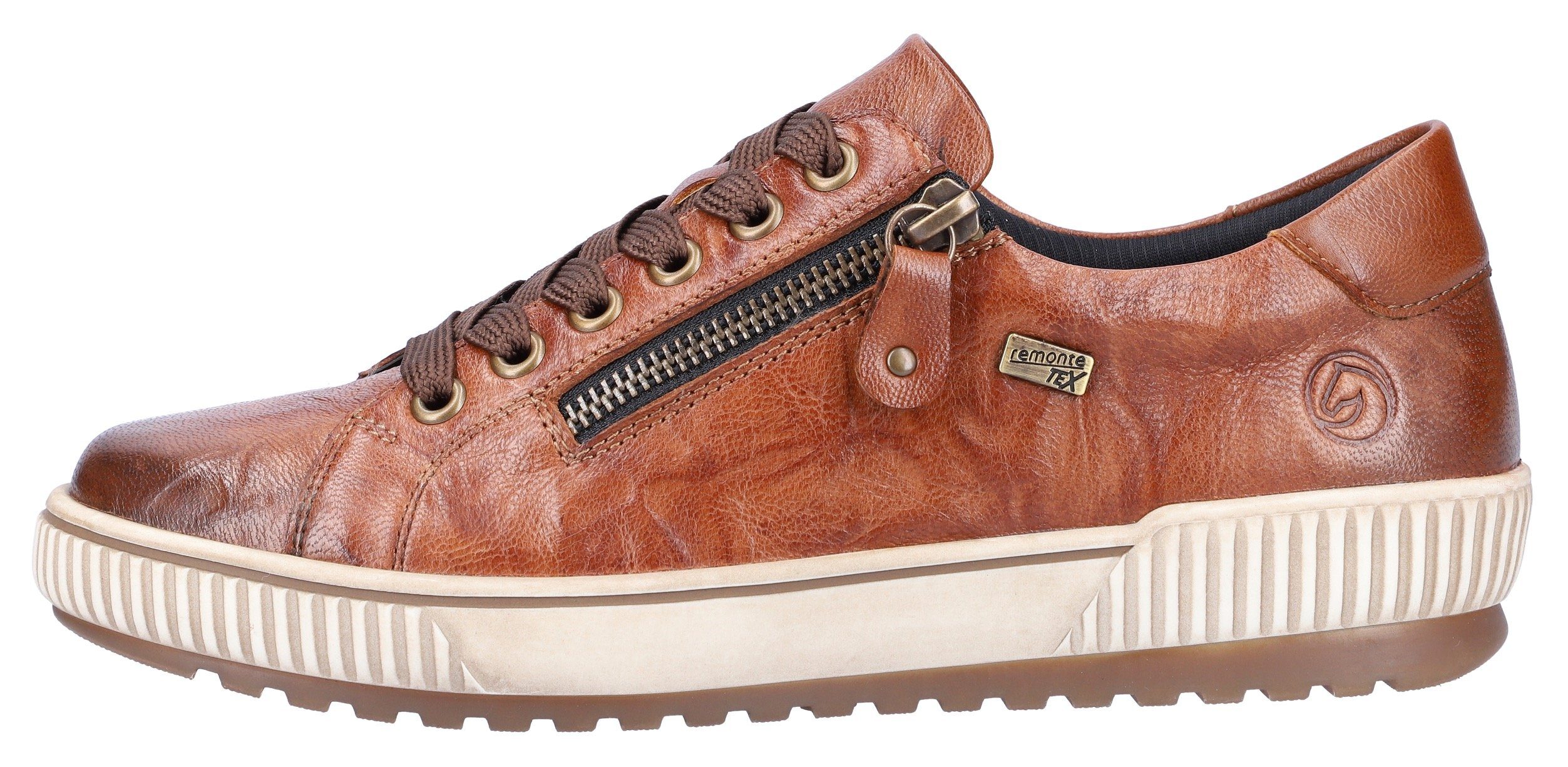 Remonte Plateausneaker, Freizeitschuh, Halbschuh, Schnürschuh mit Außenreißverschluss