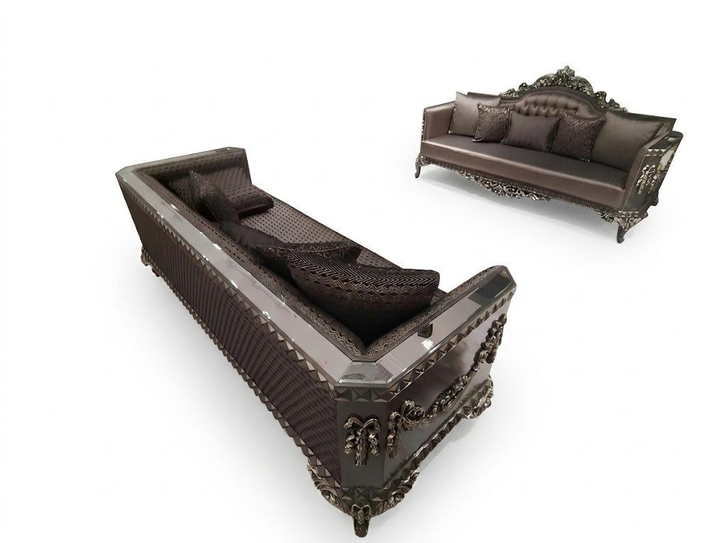 Xlmoebel 3-Sitzer Luxuriöses modernes Sofa in stilvollem Braun, Sofa 1 Teile, Made in Europa