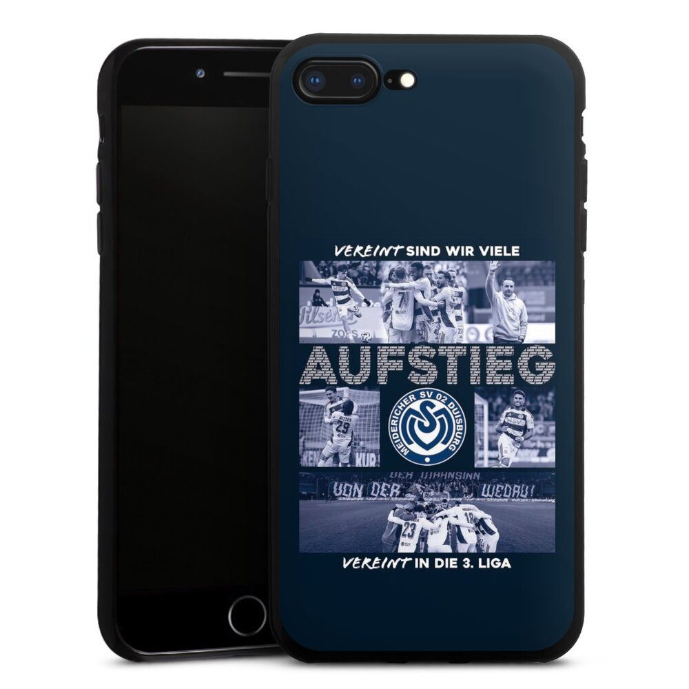 DeinDesign Handyhülle MSV Duisburg Aufstieg Offizielles Lizenzprodukt, Apple iPhone 8 Plus Silikon Hülle Bumper Case Handy Schutzhülle