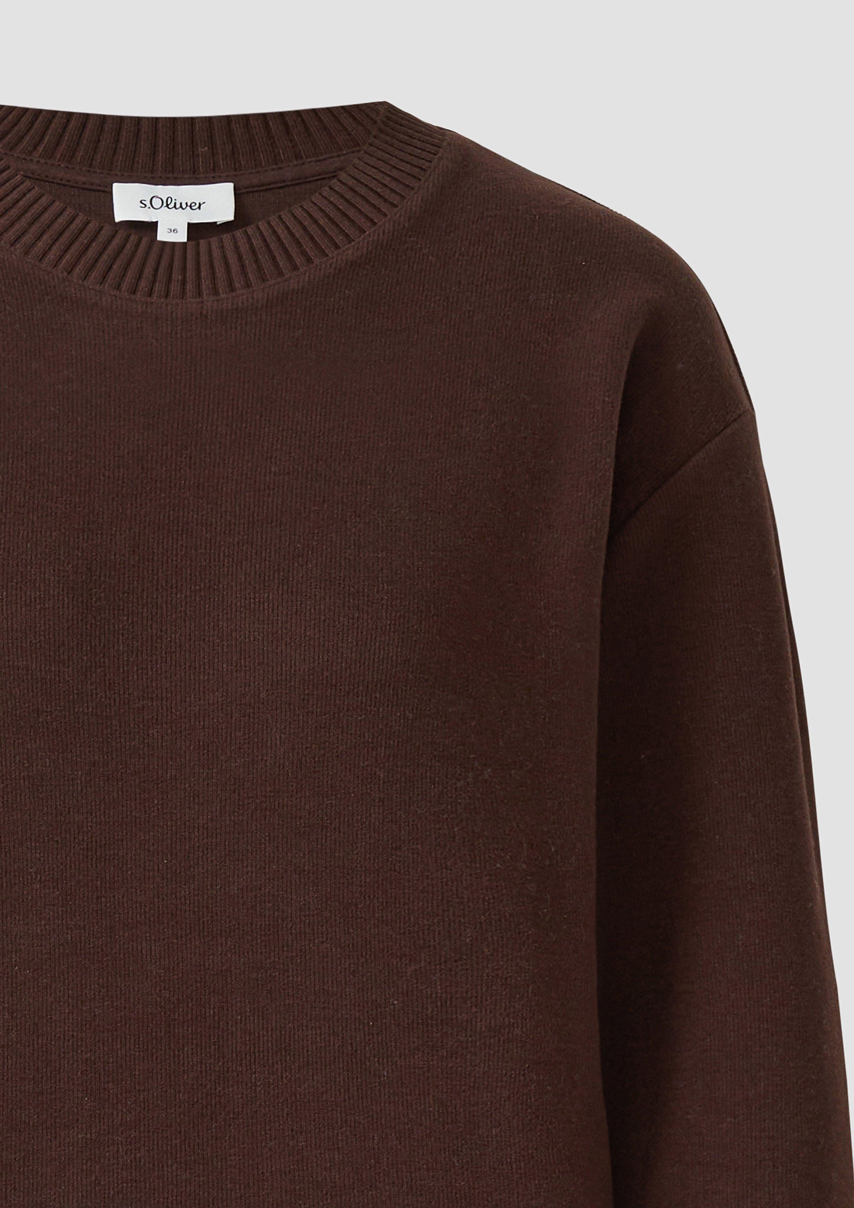 s.Oliver Sweatshirt Weiches Longsleeve mit Rippstruktur günstig online kaufen