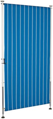 Angerer Freizeitmöbel Klemm-Senkrechtmarkise blau/weiß, BxH: 120x225 cm