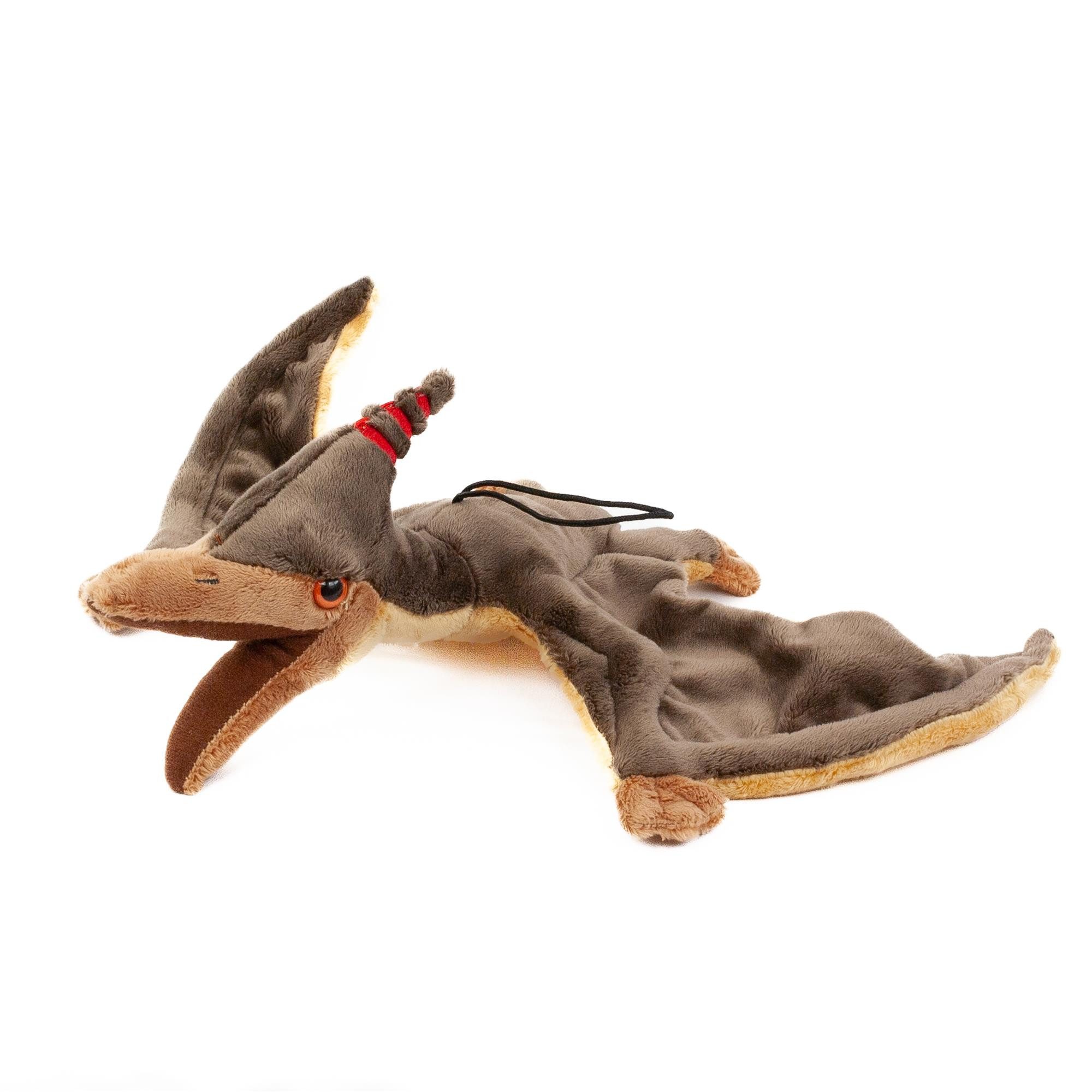 Cornelißen Kuscheltier Plüschdino Pteranodon mit Band 44 cm braun Stofftier (Stoffdino, Plüschtier, Stoffflugsaurier, Flugsaurier, Plüschsaurier)