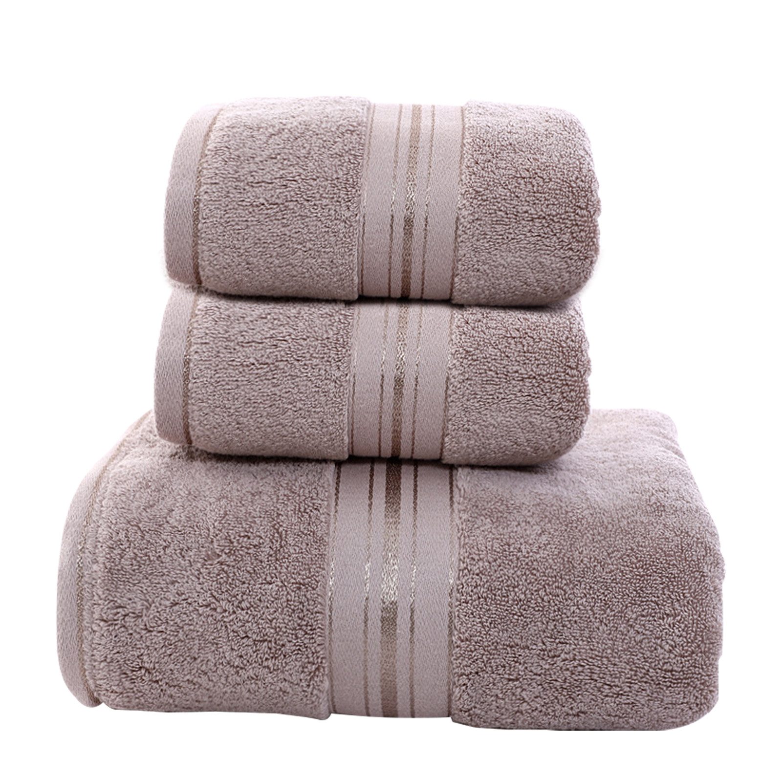 MODFU Handtuch Set 3er Set Badetuch Saunatücher Badehandtücher Badetücher Handtücher, (3-St), Dusch Bade Sauna Tücher Tuch Baumwolle Frottee Towel Weich