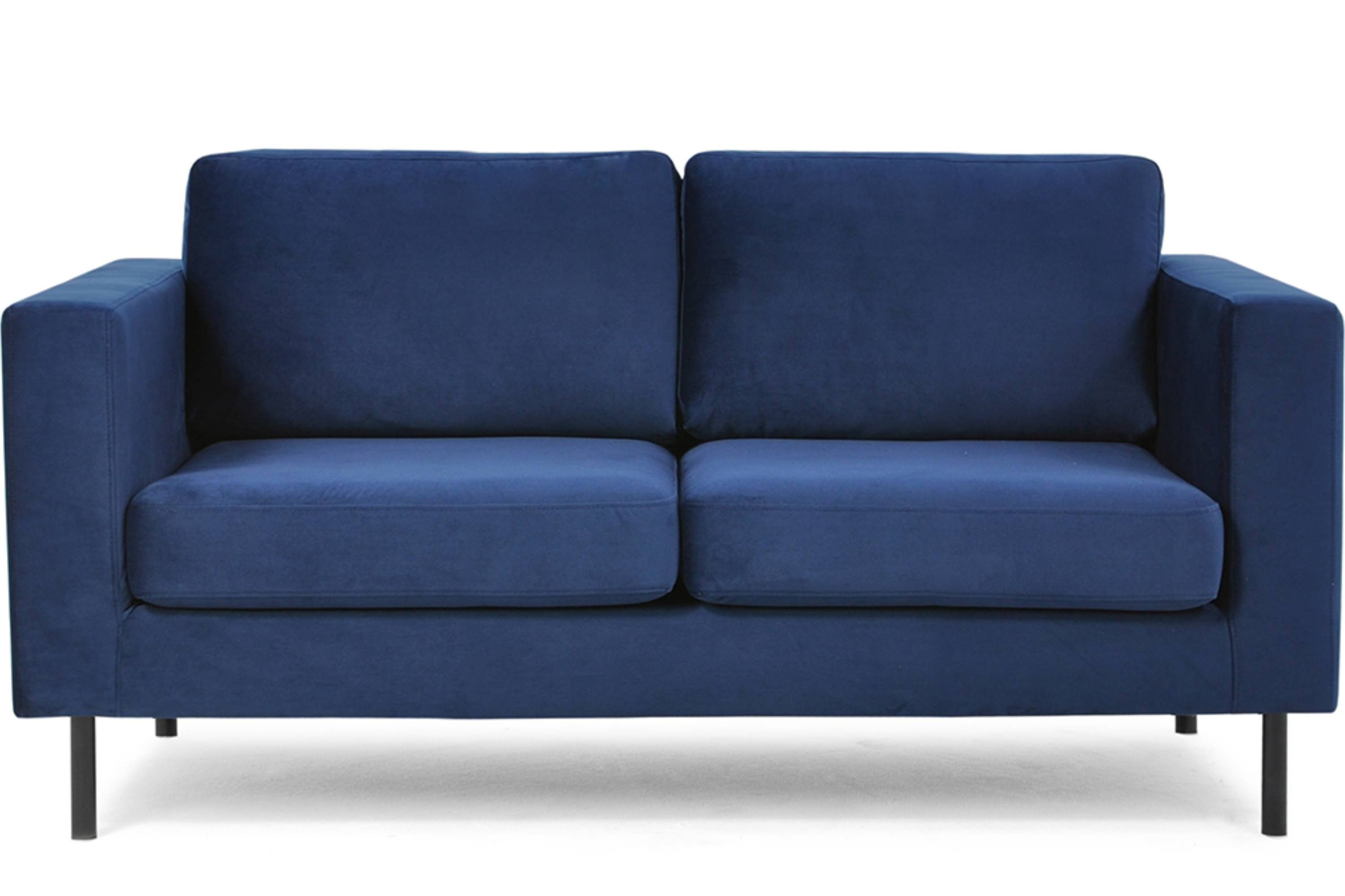 Konsimo 2-Sitzer TOZZI Sofa 2 Personen, hohe Beine, universelles Design marineblau | marineblau | marineblau