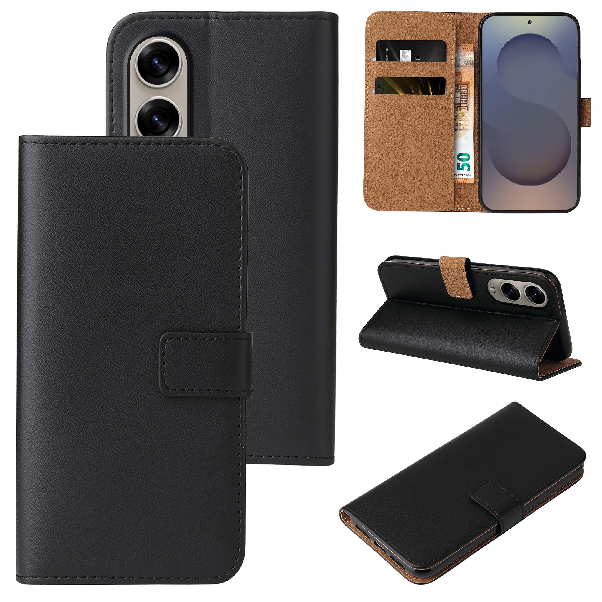 Tec-Expert Handyhülle Klapp Hülle für Samsung Galaxy S25 Edge 6.66 Zoll, 6.66, Flip Case für Samsung Galaxy S25 Edge