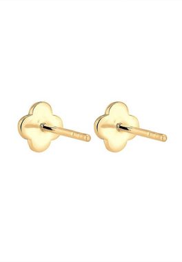 Elli Premium Paar Ohrstecker Kleeblatt Glücksbringer 585 Gelbgold