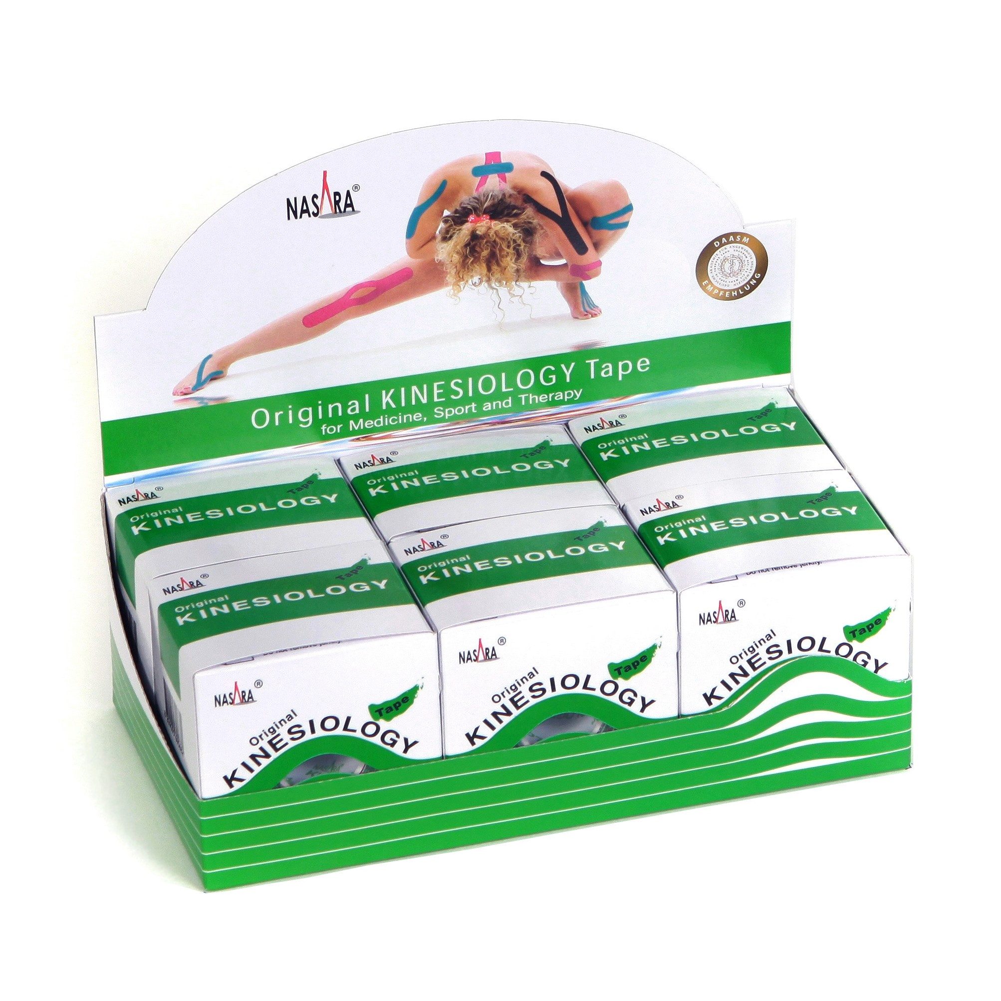NASARA Kinesiologie-Tape NASARA Kinesio Tape, 5cm x 5m (6er Box)