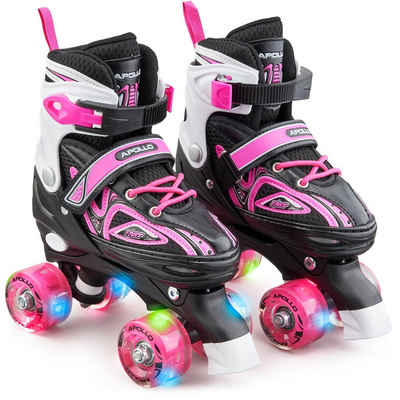 Apollo Ролики LED Ролики größenverstellbar Super Quads X-Pro, größenverstellbare Roller Skates für Mädchen und Jungen - Größen 31-42