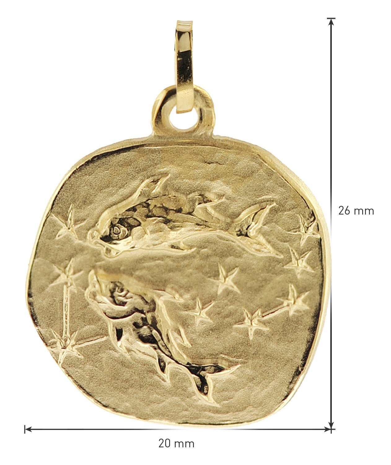 trendor Sternzeichenanhänger Sternzeichen- Fische 333 mm Gold 20