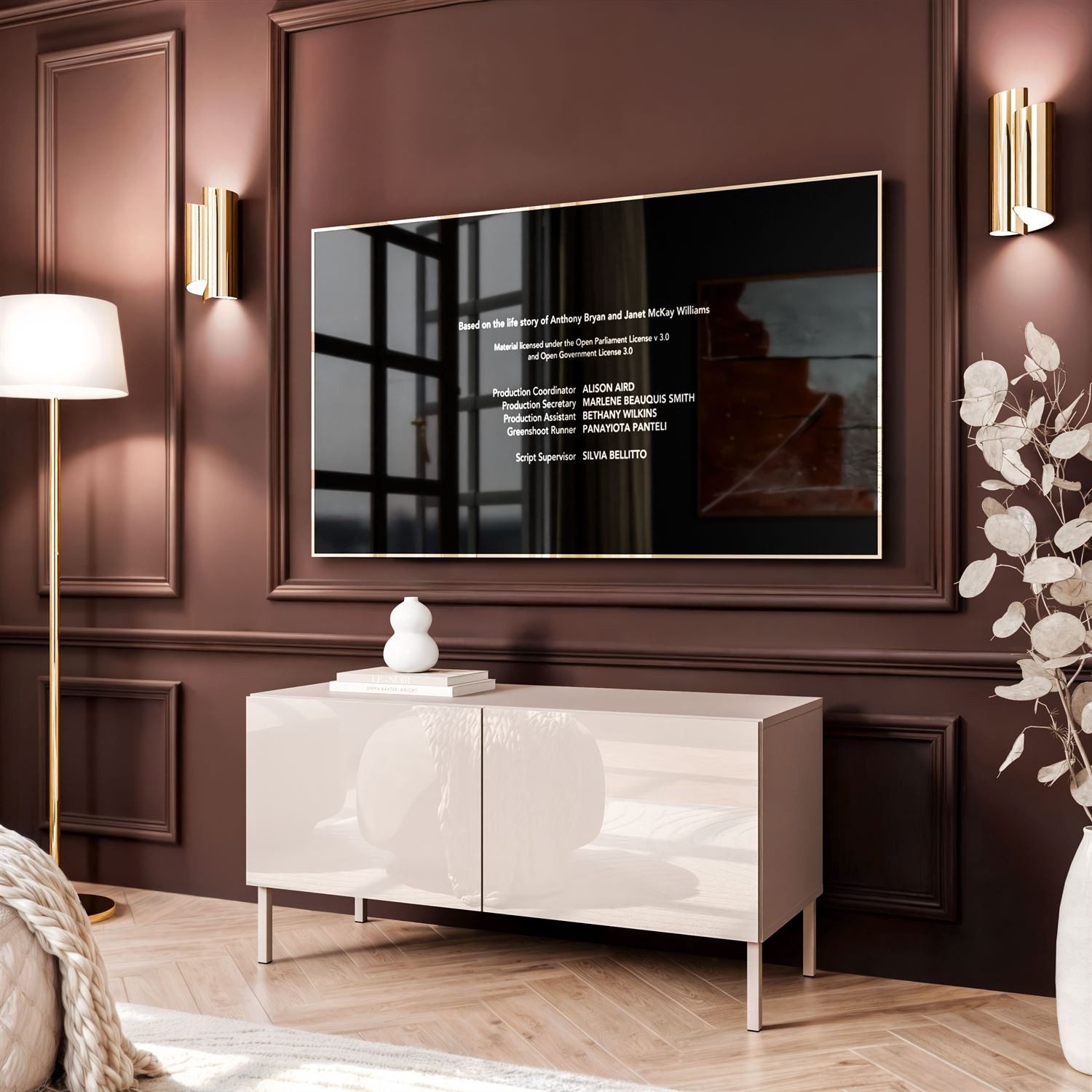 Lookway TV-Schrank COLGANTE 100 in Kaschmir Hochglanz auf Füßen günstig online kaufen